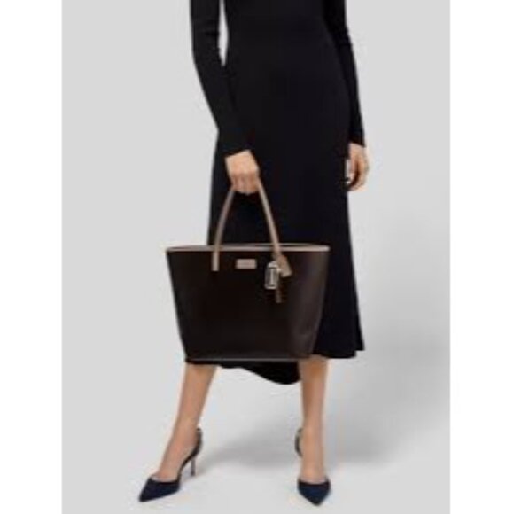 Coach Women's Black Saffiano Leather City Metro Park Tote Bag Sz L 2175 - Picture 2 of 15